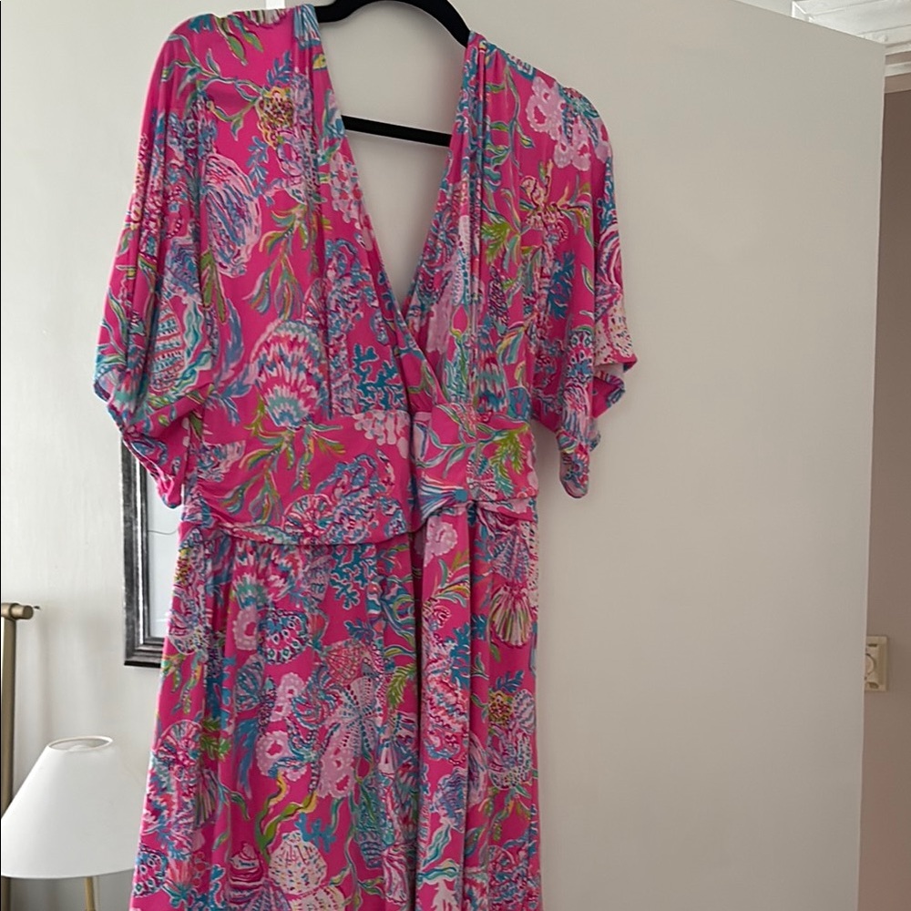 Lilly Pulitzer Pink and Blue Floral Dress